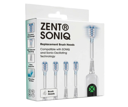 Końcówka do szczoteczek Zent SoniQ Końcówki do szczoteczki sonicznej 4szt.